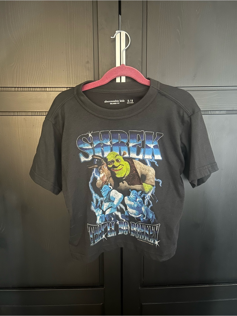 abercrombie kids Black Shrek Lightning Graphic Tee